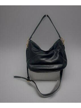 Vintage Coach Hobo Bag C6340 Smooth Black Leather Shoulder Crossbody Purse EXC